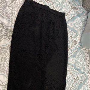 Bebe veo lace black pencil skirt